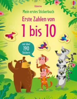 Usborne Verlag Stickerhefte*Mein erstes Stickerbuch: Erste Zahlen von 1 bis 10