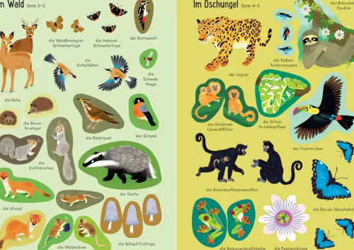 Usborne Verlag Stickerhefte-Mein Immer-wieder-Stickerbuch: Tiere der Welt