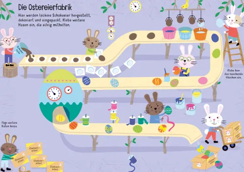 Usborne Verlag Stickerhefte*Mein Immer-wieder-Stickerbuch: Die Häschen feiern Ostern