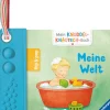 Kinder Ravensburger Verlag 0-3 Jahre-Mein Knuddel-Knautsch-Buch: flip&pop. Meine Welt (mit Pop-it Beißleiste); weiches Stoffbuch, waschbares Badebuch, Babyspielzug ab 0 Monate, Sensorik Spielzeug aus Silikon