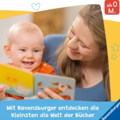Kinder Ravensburger Verlag 0-3 Jahre-Mein Knuddel-Knautsch-Buch: flip&pop. Meine Welt (mit Pop-it Beißleiste); weiches Stoffbuch, waschbares Badebuch, Babyspielzug ab 0 Monate, Sensorik Spielzeug aus Silikon