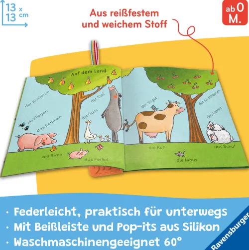 Mein Knuddel-Knautsch-Buch: flip&pop. Meine Tiere*Ravensburger Verlag New