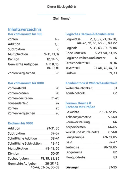 Mein Rätselblock Mathe 3. Klasse*Hauschka Verlag GmbH Online