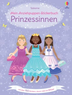 Usborne Verlag Stickerhefte-Meine glitzernden Anziehpuppen-Stickerbücher mini: Im Ballett, Feen, Freundinnen und Prinzessinnen