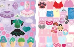 Usborne Verlag Stickerhefte-Meine glitzernden Anziehpuppen-Stickerbücher mini: Im Ballett, Feen, Freundinnen und Prinzessinnen