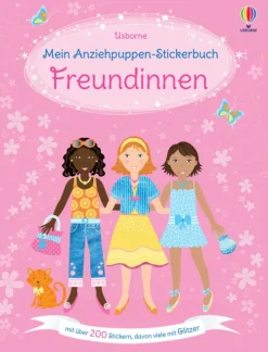 Usborne Verlag Stickerhefte-Meine glitzernden Anziehpuppen-Stickerbücher mini: Im Ballett, Feen, Freundinnen und Prinzessinnen