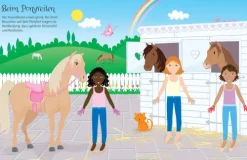 Usborne Verlag Stickerhefte-Meine glitzernden Anziehpuppen-Stickerbücher mini: Im Ballett, Feen, Freundinnen und Prinzessinnen