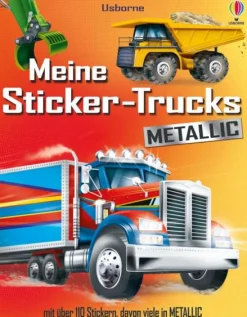 Usborne Verlag Stickerhefte*Meine Sticker-Trucks METALLIC