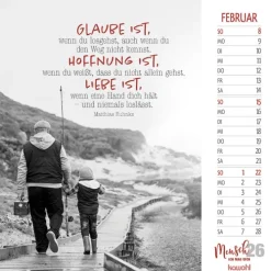 Kawohl Postkartenkalender-Mensch, ich mag dich 2026