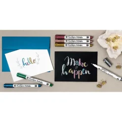 Rico Design GmbH & Co.KG Kalligraphie & Handlettering-METALLIC BRUSHPENS SET 6 STK