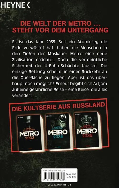 Metro 2035*Heyne Taschenbuch Clearance