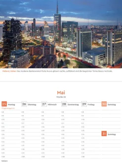 Kunth Kalender Wochenkalender-Metropolen - KUNTH Tischkalender 2026