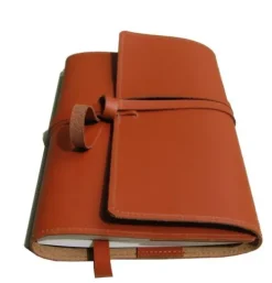 Bookchair Vertrieb Lesen & Geschichten-MILANO M (braun) | variable Buchhülle aus Leder | Echtes Leder