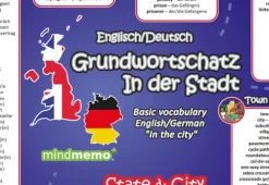 phiep Verlag Mittlere Reife·Deutsch-mindmemo Vokabel Lernposter - Grundwortschatz Englisch / Deutsch (bilingual) - IN DER STADT - Zusammenfassung