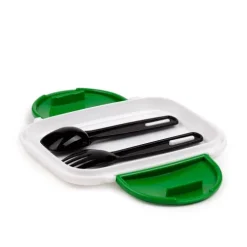 Triton-X Küche & Esszimmer-Minecraft Creeper & TNT Clip-Verschluss Stapelbare Bento Lunch Box mit Besteck