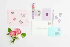 Rico Design GmbH & Co.KG Hobby & Lifestyle-Mini Sticker La vie en Rose, Briefmarken FSC MIX, 120 Stk