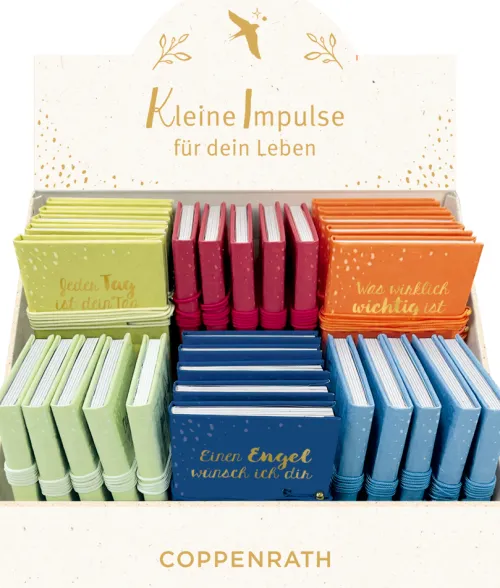 Coppenrath Kommunion & Konfirmation|Glück & Wünsche-Miniaturbücher mit Wickelverschluss - Kleine Impulse für dein Leben