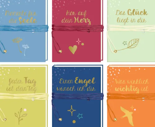 Coppenrath Kommunion & Konfirmation|Glück & Wünsche-Miniaturbücher mit Wickelverschluss - Kleine Impulse für dein Leben