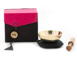 Mini-Klangschale in Box (schwarz / pink)*Klangschalen-Center Online