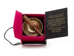 Mini-Klangschale in Box (schwarz / pink)*Klangschalen-Center Online