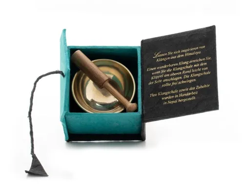 Klangschalen-Center Achtsamkeit & Gesundheit*Mini-Klangschale in Box (schwarz / türkis)
