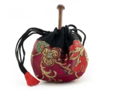 Mini-Klangschale mit gutem Klang in weinrotem Beutel*Klangschalen-Center Clearance