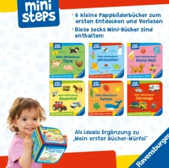 Kinder Ravensburger Verlag 0-3 Jahre-ministeps: Mein erster Bücher-Würfel: Meine ersten Wörter (Bücher-Set)