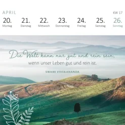 ars edition Wochenkalender-Mini-Wochenkalender Gelassenheit 2026
