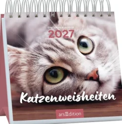 Ars Edition GmbH Geburtstagskalender-Mini-Wochenkalender Katzenweisheiten 2027