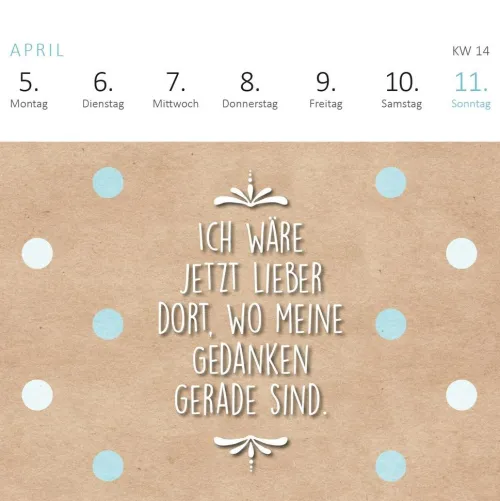 Ars Edition GmbH Geburtstagskalender*Mini-Wochenkalender Sei frech, wild und wunderbar! 2027