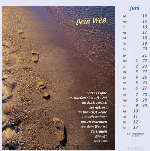 Kawohl Postkartenkalender*Mit Hand und Fuß 2026