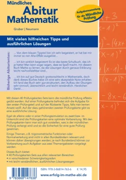 Freiburger Verlag Abi Trainer·Mathematik-Mündliches Abitur Mathematik, 40 Karten-Sets zur Prüfungsvorbereitung