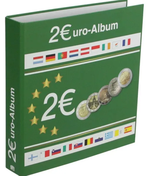 SAFE Schwäbische Albumfab Hobby & Lifestyle-Münzensammelalbum für alle 2 Euromünzen. Für 80 Münzen