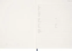 Moleskine Germany GmbH Wochenkalender-Moleskine 15 Monate Essential Wochenkalender 2025/2026, 1 Wo = 2 Seiten, vertikal, XXL, fester Einband, Saphirblau