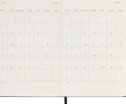 Moleskine Germany Wochenkalender-Moleskine 12 Monate Wochenkalender 2026, Pocket/A6, 1 Wo = 2 Seiten, horizontal, fester Einband, Schwarz
