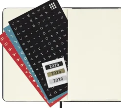 Moleskine Germany Wochenkalender-Moleskine 12 Monate Wochenkalender 2026, Pocket/A6, 1 Wo = 2 Seiten, horizontal, fester Einband, Schwarz
