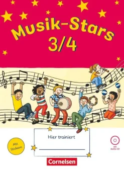 Oldenbourg Schulbuchverl. Nach Fächern·Musik-Musik-Stars - Grundwissen 3./4. Schuljahr - Übungsheft mit Lösungen und Audio-CD