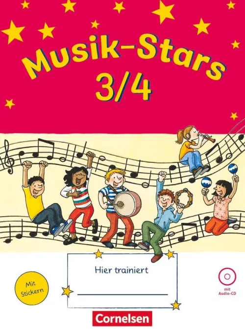 Oldenbourg Schulbuchverl. Nach Fächern·Musik-Musik-Stars - Grundwissen 3./4. Schuljahr - Übungsheft mit Lösungen und Audio-CD