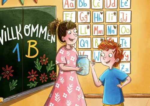 Don Bosco Medien GmbH Lesen & Geschichten-Mutmurmeln für den ersten Schultag. Kamishibai Bildkartenset