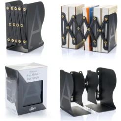 Bookchair Vertrieb Lesen & Geschichten*MyLibrary Flexibles A-Z Metall-Buchregal (schwarz)