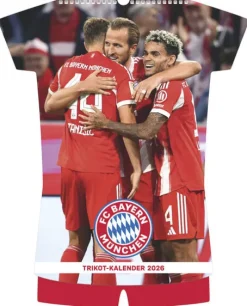 teNeues Calendars & Stationery GmbH & Co. KG Wandkalender*N Neumann - FC Bayern München 2026 - Trikotkalender 34x42 cm mit 12 Monatsblättern, 2-sprachigem Kalendarium & Spiralbindung, origineller Fußball-Wandkalender in Trikotform für Fans