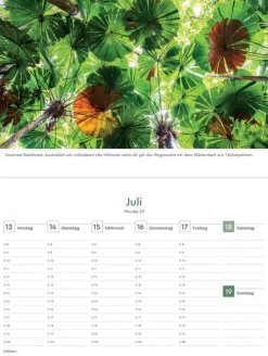 Kunth Kalender Wochenkalender*Naturparadiese - KUNTH Tischkalender 2026