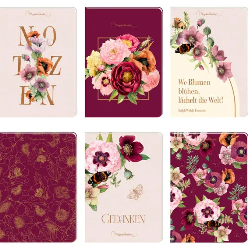 Coppenrath Notizbücher & -Blöcke-Notizhefte DIN A6 - Blütenzauber