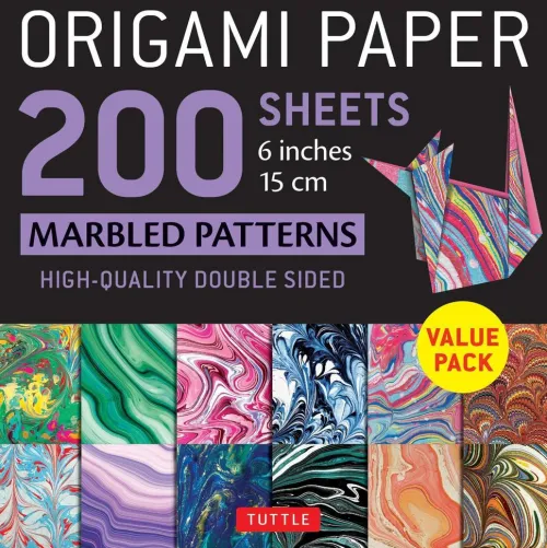 Origami Paper 200 Sheets Marbled Patterns 6 (15 CM)*Tuttle Publishing Clearance