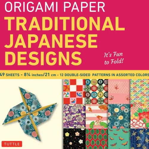Origami Paper - Traditional Japanese Designs - Large 8 1/4*Tuttle Publishing