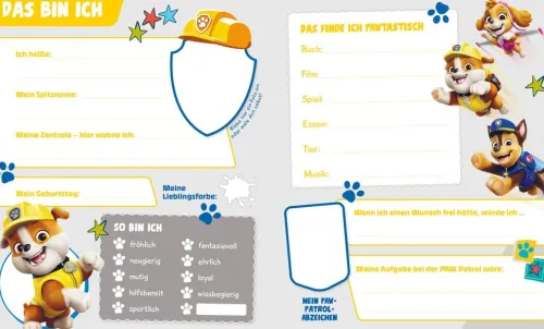 Nelson Verlag Freundebücher*PAW Patrol Mitmachbuch: Mein Freundebuch