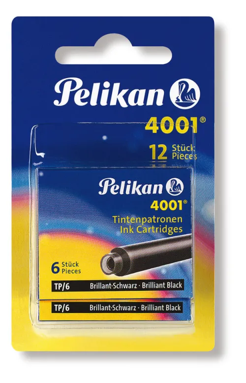 Pelikan Füller & Tinte*Tintenpatronen 4001® mit 2 x 6er Set Standard-Patronen, Brillant-Schwarz
