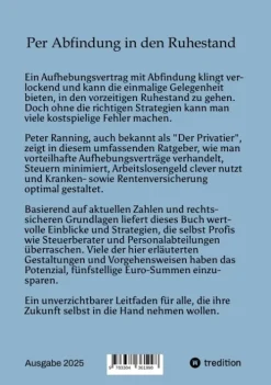 tredition Geld & Finanzen*Per Abfindung in den Ruhestand - Ein Leitfaden zur Optimierung von Abfindungen, Steuern und Sozialversicherungen.