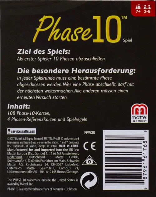 Mattel Familien- & Gesellschaftsspiele*Phase 10
