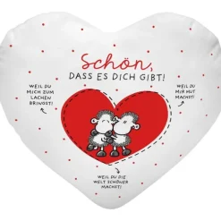 Plüschkissen "Schön, dass es dich gibt! Weil du........!"*Sheepworld AG Clearance